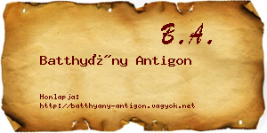 Batthyány Antigon névjegykártya